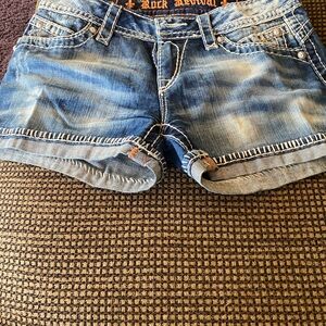 Rock Revival Women's Blue Denim Shorts